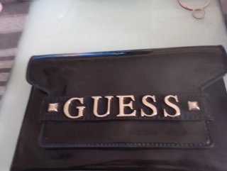 Bolso Guess Negro Cadena Plata30 eu cada uno