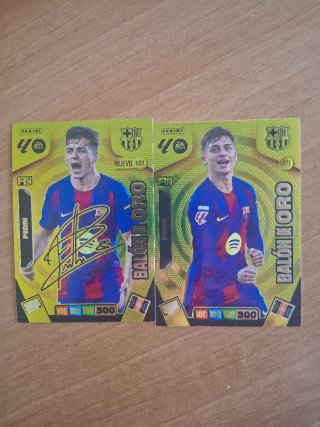 2 carte Panini Pedri 522 firmata e 471