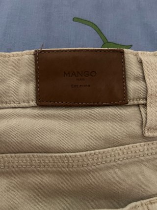 Pantalón corto tejano Mango beige hombre