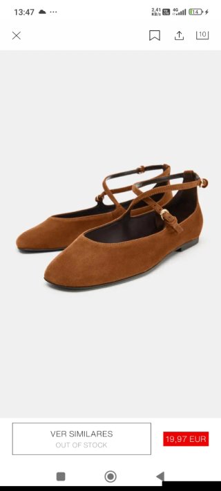 Bailarinas Zara Marrones Talla 37