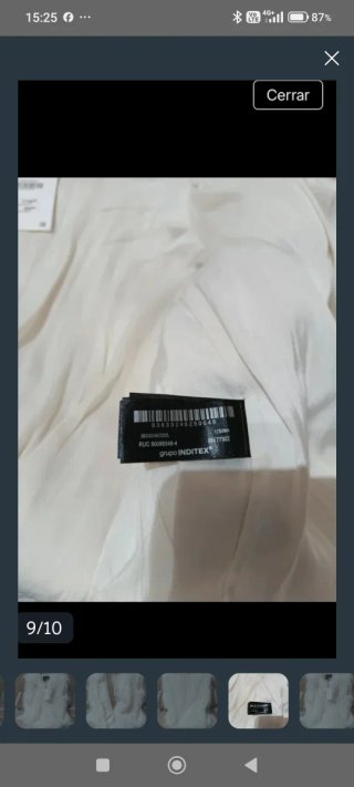 Chaleco Zara efecto pelo blanco talla L