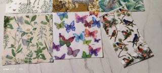 9 Servilletas Decoradas Papel
