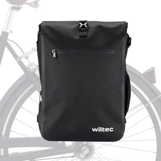 Wiltec | Bolsa de bicicleta 3en1 25L negra · Bolsa