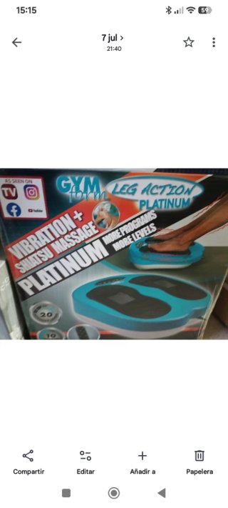 Plataforma Vibratoria Gymform Leg Action Platinum