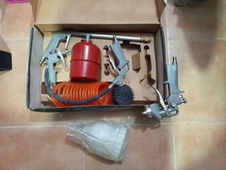 Compresor pintura con accesorios