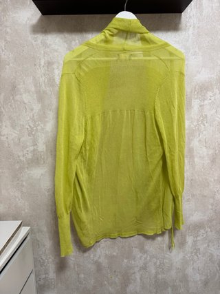 Cardigan abierto verde lima talla única
