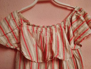 Blusa Verano Hombros Descubiertos Rayas