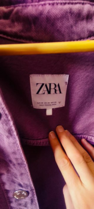 Cazadora Oversize Zara Morada Talla Única