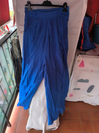 Pantalones Palazzo Talla Única Azul