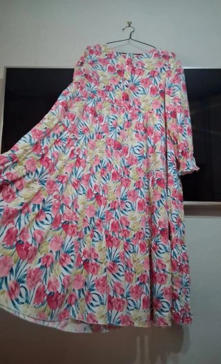 Vestido largo estampado floral