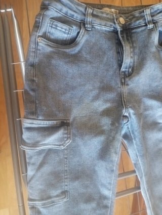 Pantalón vaquero cargo azul