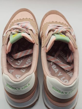 Bimba y Lola Sneakers Mujer Rosa y Marrón