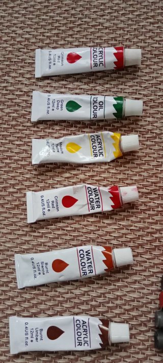 Pasteles de óleo y pinturas acrílicas y otros tipo