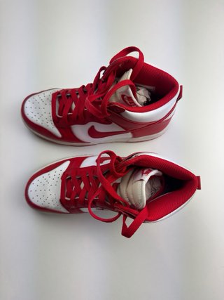 Nike Dunk High Blancas Championship Red