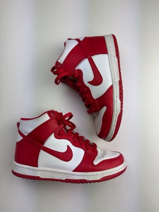 Nike Dunk High Blancas Championship Red
