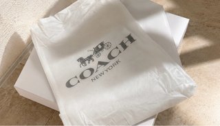 Bolso Coach Beige y Dorado