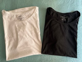 2 Camisetas Violeta by Mango XXL Algodón Orgánico
