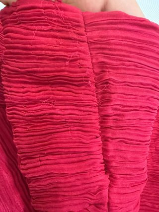 Vestido de fiesta rosa.