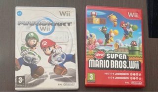 Lote 2 Juegos Mario Wii: Kart + Super Mario Bros.