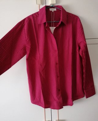 Camisa oversize rayas rosas Pull&Bear
