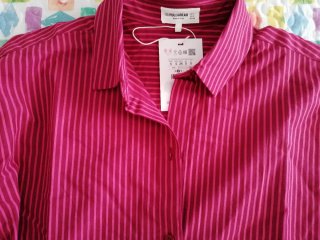 Camisa oversize rayas rosas Pull&Bear