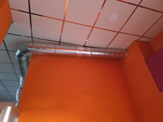 Campana extractora de acero inoxidable con motor