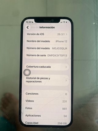 iPhone 12 Negro verificar descripción