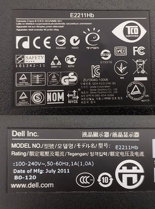 Monitor DELL E2211Hb 22 Full HD LED
