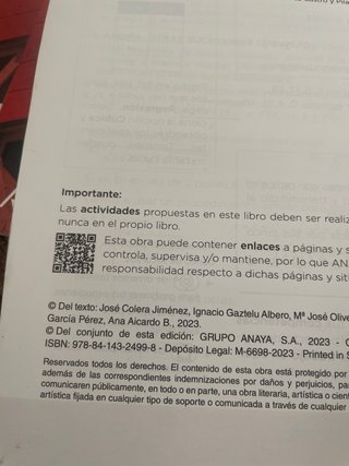 Matemáticas B. 4 ESO operación mundo Anaya