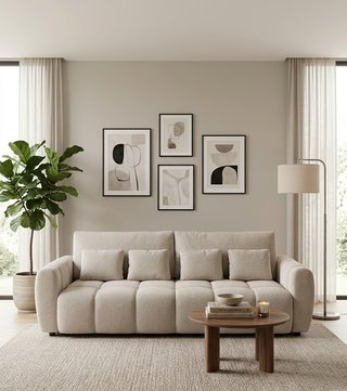 Sofá cama moderno beige- Envio gratis