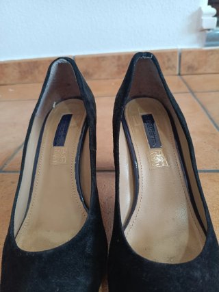 Zapatos de tacón negros piel mujer 40
