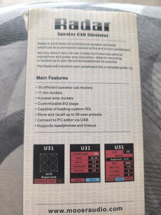 Mooer Radar U05 Simulador Cabina Guitarra