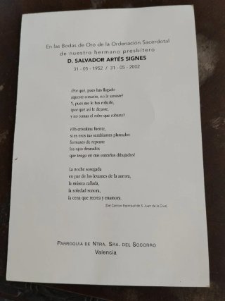 Recuerdo Primera Comunión Consuelo Ramírez 1950