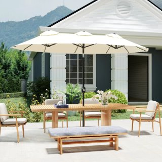 Ombrellone da Giardino Doppio Inclinabile 295x152