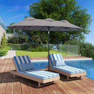 Ombrellone da Giardino Doppio Inclinabile 295x152