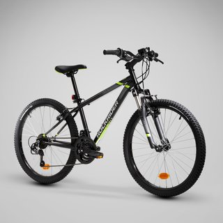 Bicicleta niños mtb 24 pulgadas Rockrider ST 500 negro 8-12