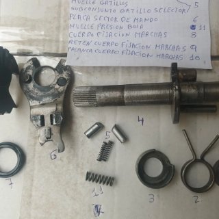 Grupo selector de marchas para moto