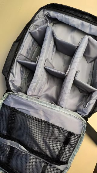 Mochila cámara de fotos impermeable separadores