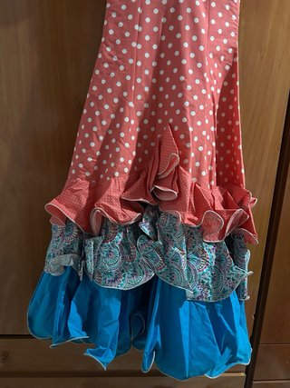 Vestido Flamenca Rosa Lunares