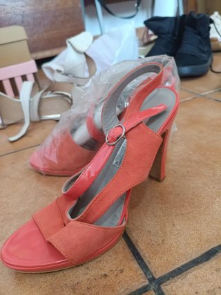 Zapatos de tacón para mujer verano piel