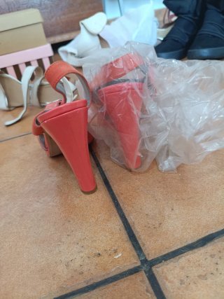 Zapatos de tacón para mujer verano piel