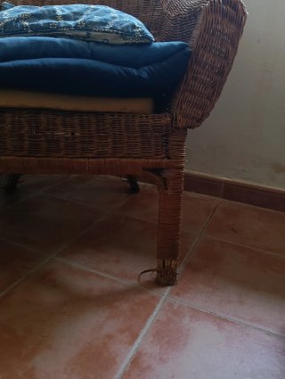 2 sillones de mimbre natural