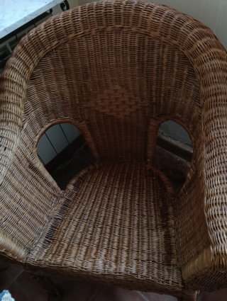 2 sillones de mimbre natural