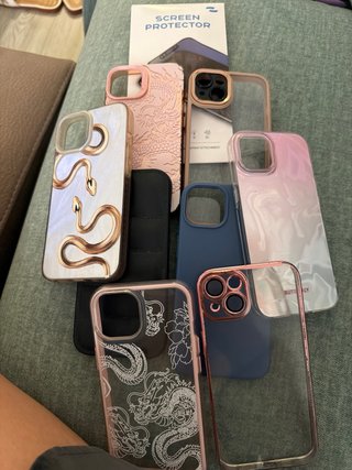 iPhone 14 Plata Fundas, cargador y protector