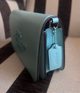 Bolso bandolera Coach Toni turquesa