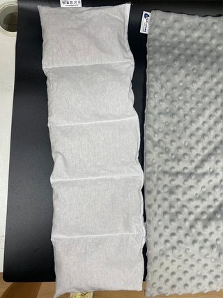 Sacchetto di semi per microonde Medi Partners 60x20cm cuscino 800g Minky 5 camere Sacchetto di semi calore microonde Sacchetto termico (Grigio)