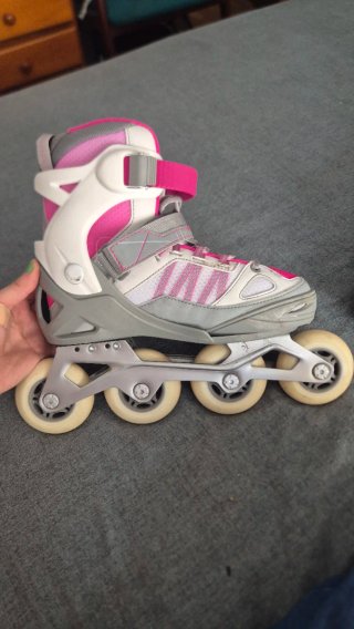 Patines Oxelo Talla 35-38 Rosa/Gris