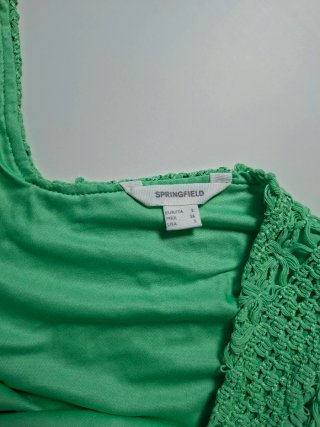 Camiseta tirantas verde de mujer