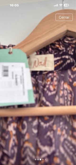 Vestido morado ligero estampado paisley