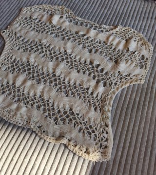 Blusa de crochet beige talla única